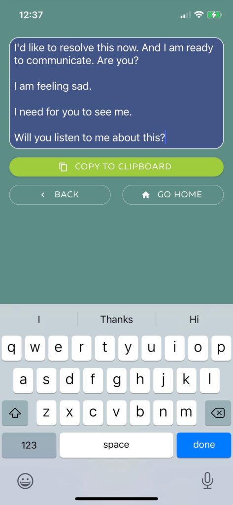 Screenshop depicting best relationship app